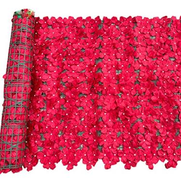 Imagem de LUZTOL Cerca de privacidade falsa expansível tela de cerca de privacidade de hera falsa 1 m x 3 m cerca folha exterior varanda jardim festa casamento campanha de natal pessoa animais de estimação (cor