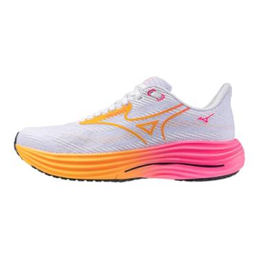 Imagem de Mizuno Tênis de corrida unissex adulto Wave Rebellion Pro 3 Lo, Branco-barítono azul, 36/40 BR G
