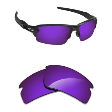 Imagem de Alphax Lentes de reposição polarizadas espelhadas roxas plasma para óculos de sol Oakley Flak 2.0 XXL OO9488