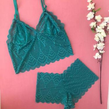 Imagem de Conjunto calcinha e sutiã renda - LS Rara Essência 