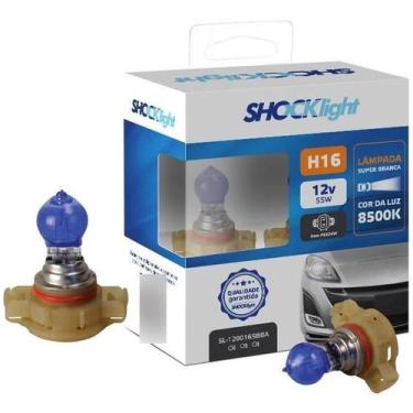 Imagem de Par Super Branca Lâmpadas H16 8500k Shocklight 24w 12v