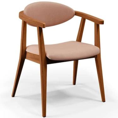 Imagem de Poltrona Cecília Linho Rosê - LYAM DECOR