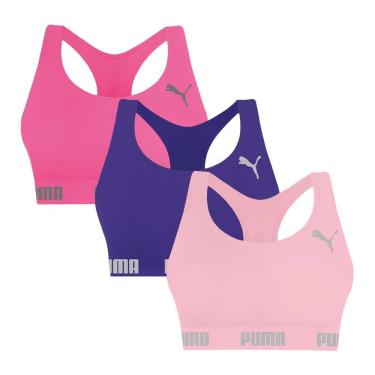 Imagem de Kit 3 Tops Puma Nadador Sem Costura Feminino