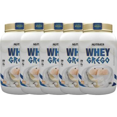Imagem de Kit 5X Whey Grego - 900g Beijinho - Nutrata-Masculino