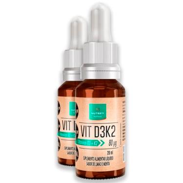 Imagem de Kit 2 Vitamina D3K2 Nutrify 20ml Sabor Limão e Menta