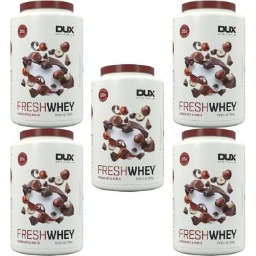 Imagem de Kit 5X Fresh Whey - 900g Chocolate e Avelã - Dux Nutrition-Masculino