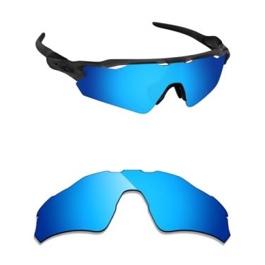 Imagem de Alphax Lentes de reposição polarizadas espelhadas Ice Blue para óculos de sol Oakley Radar EV S Path OO9510