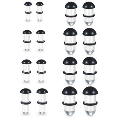 Imagem de Kwoencxi 14G-00G Acrílico Transparente Túneis Plugues Plugues de Alongamento Plugues de Plástico para Medidores de Orelha Único Alargador Extensor Calibre Kit de Medição de Estiramento Mulheres Homens
