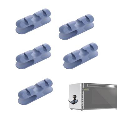 Imagem de Organizador De Cabos Para Eletrodomésticos,5 Peças Em Silicone | Enrolador De Fios Para Aparelhos - Para Liquidificador Fritadeira Batedeira Panela De Pressão Cafeteira