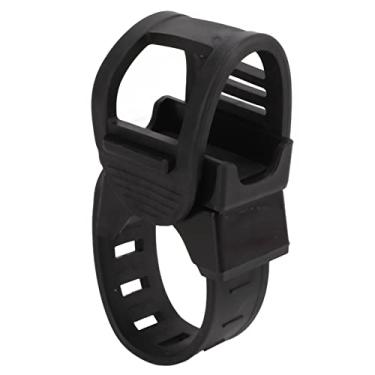Imagem de Montagem de lanterna de bicicleta ajustável suporte de luz de bicicleta multifuncional clipe de luz para equipamentos de ciclismo acessórios plástico preto durável