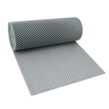 Imagem de Forro para Gaveta PVC Cinza 30x460cm Forro para Prateleira Antiderrapante Multiuso, Tamanho Ajustável, Durável Ideal para Armários, Dispensas, Protege Móveis no Geral