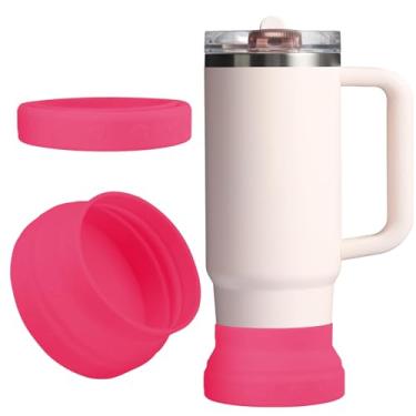 Imagem de Oddyami Bota de silicone Rose Bow para Stanley Tumbler H2.0 850.5 g 1,134.0 g & IceFlow 567.0 g 850.5 g & Owala 680.4 g & Hydro Flask garrafa de água 340.2-680.4 g capa de manga inferior protetora