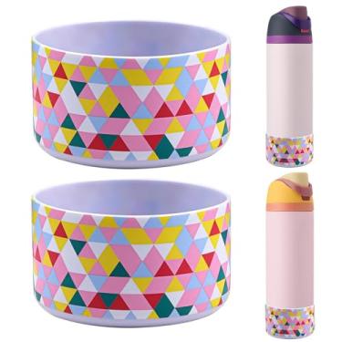 Imagem de HEYSKAY 2 peças de bota de silicone para garrafa de água Owala Flask 680 g, capa protetora antiderrapante para Owala Twist, garrafa de água de aço inoxidável FreeSip and Flip sem BPA Base inferior da