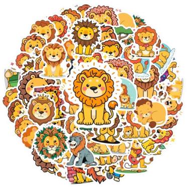 Imagem de 35 peças leões animais fofos papelaria adesivos fofinhos para telefone faça você mesmo, guitarra, notebook, mala, copo, mala, telefone, bagagem, laptop, guitarra, carro, brinquedos