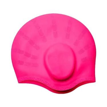Imagem de Touca De Natação Grande Impermeável De Silicone Com Proteção Para Ouvi
