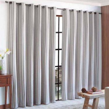 Imagem de Cortina Sala com Listras Coimbra - Ilhoses 3,00x2,50m Sultan