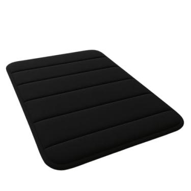 Imagem de Kit 1/2 Tapetes Ultra Soft Absorvente Antiderrapante Macio Secagem Rápida Poliéster Lavanderia Banheiro Tapete Antiderrapante Banheiro(1,Preto)