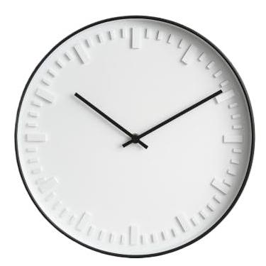 Imagem de Relogio de Parede, Moderno Clássico Minimalista, Escritório Relógio de Parede Silencioso Pilha, 24cm, 30cm Ou 40cm(Minimalista Branco 40cm)