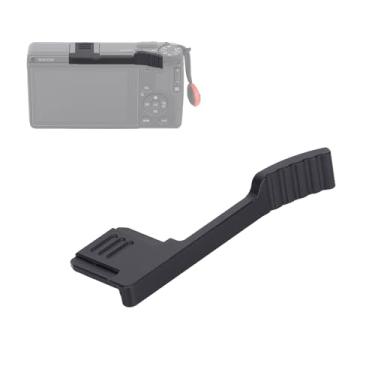 Imagem de SZZCNOX GR4 Punho de polegar para cima para câmera RICOH GR IV GRIV GRIV GR4 Metal Hot Shoe Apoio de mão com apoio de mão, suporte de polegar antiderrapante para fotografia com uma mão (preto)