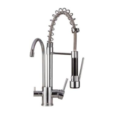 Imagem de Torneira Para Cozinha Gourmet Misturador Monocomando Com Dupla Saída C