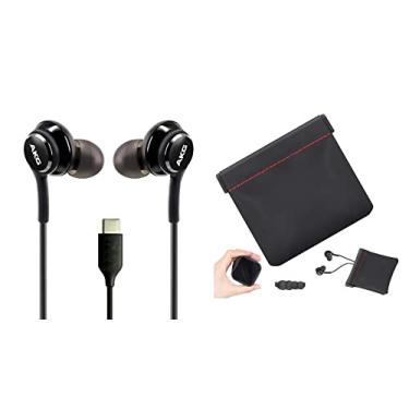 Imagem de Fones de ouvido estéreo OEM UrbanX 2021 para Samsung Galaxy S21+ 5G, Z Fold4, Z Flip4 cabo trançado - projetado por AKC - com conector USB-C de microfone (versão dos EUA com) (fones de ouvido