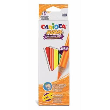 Imagem de Lápis de Cor Triangular 06Und Neon Carioca