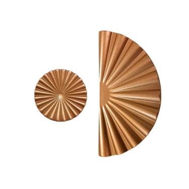 Imagem de Kit 2 Puxador botão 2 Puxador concha wave para móveis gavetas cômodas 