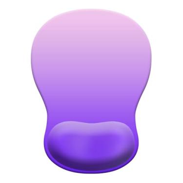 Imagem de Mouse pad de gel com descanso de pulso, mouse ergonômico côncavo com base de poliuretano antiderrapante e superfície lisa tapete de acessórios de mesa confortáveis para escritório, jogos em casa e