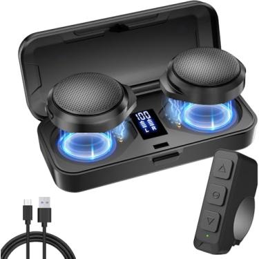 Imagem de OBEST Fone de ouvido para motocicleta, fones de ouvido para capacete de motocicleta Bluetooth 5.3, kit viva-voz sem fio com carregador e controle remoto, adequado para pilotar, esquiar, escalar, etc.