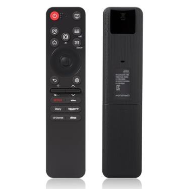 Imagem de Fourmor Controle remoto de voz Bluetooth MR25GA (AKB76046603) para TVs LG 2025, controle de voz AI com ponteiro e Alexa, controle remoto de substituição