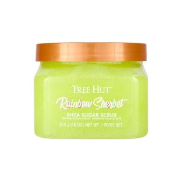 Imagem de Tree Hut Rainbow Sherbet Shea Sugar Scrub | Esfoliante corporal que remove a pele morta e seca para uma sensação macia e hidratada | Cuidados nutritivos essenciais para o corpo | 532 ml.