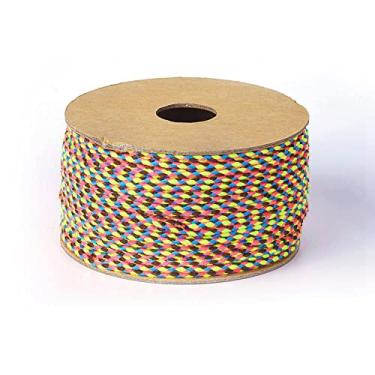 Imagem de 20 m / Fio de algodão trançado em rolo de 2 mm fio de macramê colorido faça você mesmo artesanato de joias, suprimentos para embrulhar presentes, pulseiras trançadas, decoração de parede, casa