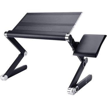 Imagem de Suporte Para Laptop Suporte Para Laptop Reclinável Suporte De Mesa Para Laptop Ajustável Ergonômico Suporte Para Laptop Ventilado Com Placa De Mouse Dobrável Para Sofá De Cama Portátil