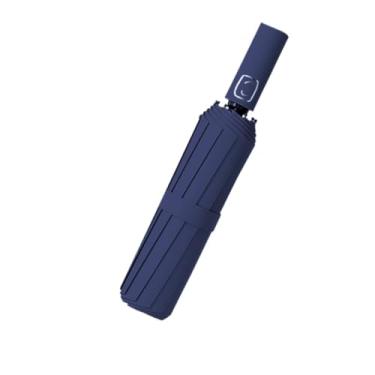 Imagem de barenx Guarda-chuva elegante, guarda-chuva dobrável automático premium, guarda-chuva com proteção UV, guarda-chuva compacto - 8/10/24/60 costelas, Automática, 10 nervuras, azul escuro