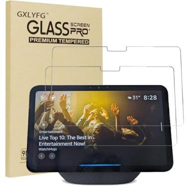Imagem de GXLYFG Pacote com 2 protetores de tela de vidro temperado compatíveis com Echo Show 8 2025 de 8,7 polegadas, antiarranhões, sem bolhas, dureza 9H