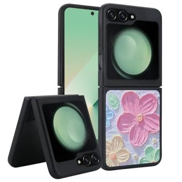 Imagem de LazyGoose Capa para Samsung Galaxy Z Flip 6, floral vibrante, linda arte de flores florescendo, fina e sem fio, proteção contra quedas de ângulo de nível militar (jardim pastel)