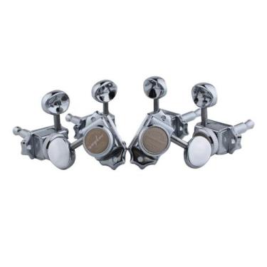 Imagem de Sintonizadores de bloqueio Guyker Vintage Deluxe Chrome para guitarra