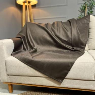 Imagem de Manta Sued Aveludada Para Sofa Grande Conforto Sofisticacao Decoracao Protetor (Marrom,2,00m x 1,40m)