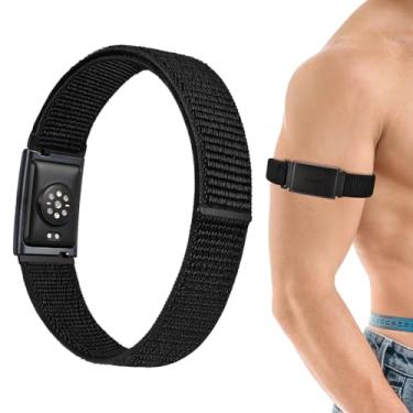 Imagem de Bolesi Pulseiras de braço para bíceps compatíveis com Amazfit Helio Fitness Tracker, 22 mm, de nylon, macio, respirável, leve, ajustável, argola e alça esportiva, de substituição, tornozeleira