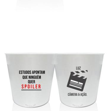 Imagem de Kit 2 Baldes De Pipoca Personalizados Spoilers, Luz, Camera - Krystalo