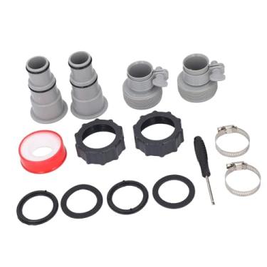 Imagem de YWBL-WH Kit Adaptador de Mangueira Com Rosca Conexão à Prova de Vazamento de Material de PVC para Mangueiras de 1,5 1,25 Polegadas Com Acessórios de Instalação para Bomba de Filtro de Piscina e de