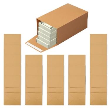 Imagem de Pacote com 20 envelopes de dinheiro marrons com abas autovedantes, envelopes de moedas de orçamento de 20,8 cm x 12 cm de espessura, pacotes de bolsa de papel-moeda para dicas, cheques, sementes
