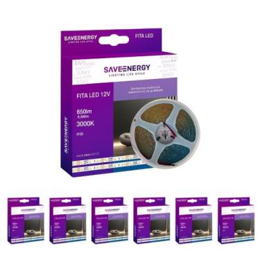 Imagem de 7 Fita LED 12V 6,5W/m 3000K 5m 60LEDs/m IP20 Save Energy