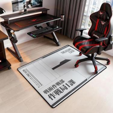 Imagem de Tapete antiderrapante para cadeira de chão Centro de operações táticas para design inspirado em Neon Genesis Evangelion 99 cm × 119 cm