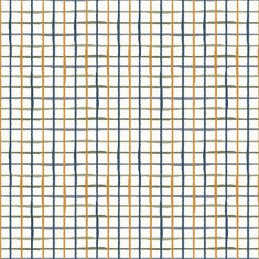 Imagem de Papel de Parede Revoada Xadrez Aquarela Azul, Verde e Amarela 4422