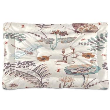 Imagem de SEHANY Cama para cães e gatos com flores silvestres coloridas com fundo antiderrapante, cama de canil, colchão macio para animais de estimação, lavável para cães pequenos, médios e grandes, gatos, 91