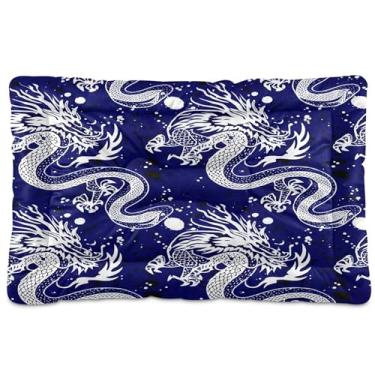 Imagem de SEHANY Cama de dragão vintage para cães e gatos com fundo antiderrapante, cama de canil, colchão macio para animais de estimação, lavável, almofada para cães pequenos, médios e grandes, gatos, 61 x 45