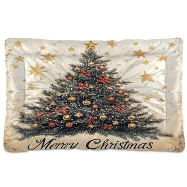 Imagem de SEHANY Cama de árvore de Natal para cães e gatos com fundo antiderrapante, cama de canil, colchão macio para animais de estimação, lavável para cães pequenos, médios e grandes, gatos, 61 x 45 cm