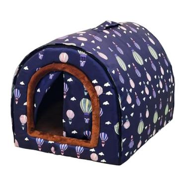Imagem de Bothyi Cama-caverna para gatos, 2 formas de uso, fundo antiderrapante, abrigo quente e impermeável, tenda para animais de estimação, casinha para cães e, Balão