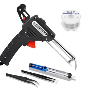 Imagem de Pistola de Solda 60W 220V, Com Fio de Estanho 63/37 1mm Incluso, Aquece Rápido em 2-4 Minutos, Para Reparos em Eletrônicos, Placa de Circuito e Smartphones